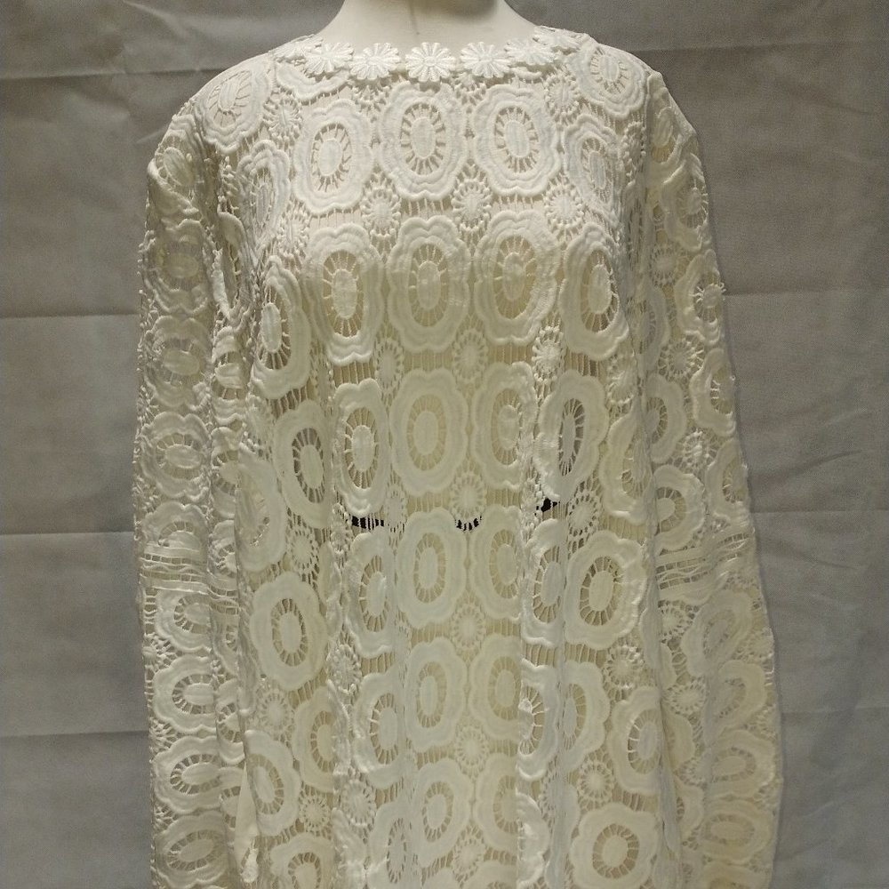 ELOQUII- Plus Size- Sheer Lace Top